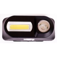 Фонарь аккумуляторный налобный LED53763 XPE + COB LED 3 + 3Вт 1 режим аккум 3.7В крепл. черн. (бокс) Ultraflash 14504