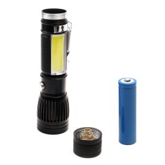 Фонарь аккумуляторный LED5333 4В LED+COB 3Вт фокус 4 реж USB бокс черн. Ultraflash 15131
