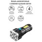 Фонарь аккумуляторный LED51525 4В 4LED+COB 3Вт 4 реж. Micro USB черн. (бокс) Ultraflash 15195
