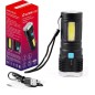 Фонарь аккумуляторный LED51525 4В 4LED+COB 3Вт 4 реж. Micro USB черн. (бокс) Ultraflash 15195