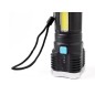 Фонарь аккумуляторный LED51525 4В 4LED+COB 3Вт 4 реж. Micro USB черн. (бокс) Ultraflash 15195