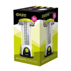 Фонарь аккумуляторный кемпинговый AccuF5-L84-gn 84SMD 0.5Вт 20-450лм аккум. 4В 1.6А.ч IP20 диммер ручка вращающаяся на 180град. 
