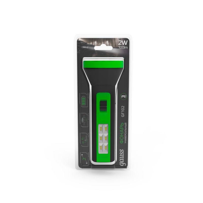 Фонарь ручной аккумуляторный GFL 2Вт 100лм IP3X аккум. Lead acid 250мА.ч GAUSS GF102 Фонарь ручной аккумуляторный GFL 2Вт 100лм IP3X аккум. Lead acid 250мА.ч GAUSS GF102