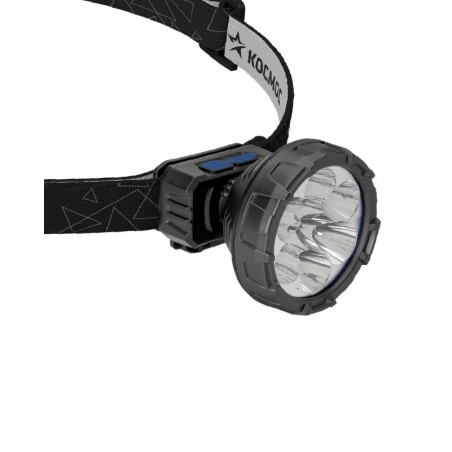 Фонарь аккумуляторный налобный 2Вт SMD LED Li-ion 14500 500мА.ч корпус ABS-пластик USB-шнур регулируемый эласт. ремешок КОСМОС K