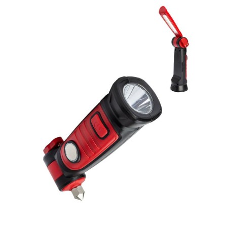Фонарь-светильник аккумуляторный 2Вт LED+5Вт COB LED Li-ion 18650 1200мА.ч корпус ABS-пластик USB-шнур магнит на корпусе стропор