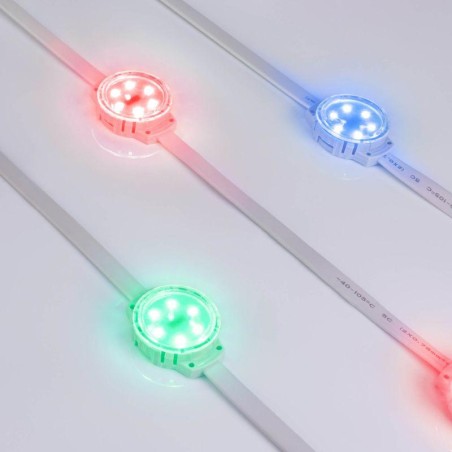 Модуль управляемый SOLEX-DMX-3535-6-24V RGB 120deg (D40x16mm 1.5Вт IP67) (пластик ) Arlight 028882