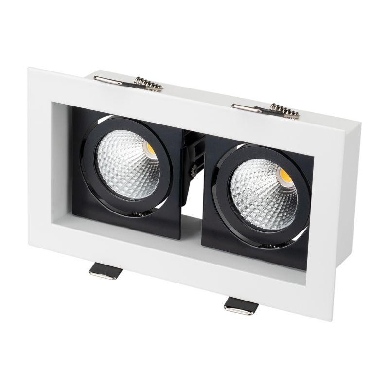 Светильник светодиодный CL-KARDAN-S180x102-2x9W Warm WH-BK 38 deg IP20 металл Arlight 024130 Светильник светодиодный CL-KARDAN-S180x102-2x9W Warm WH-BK 38 deg IP20 металл Arlight 024130