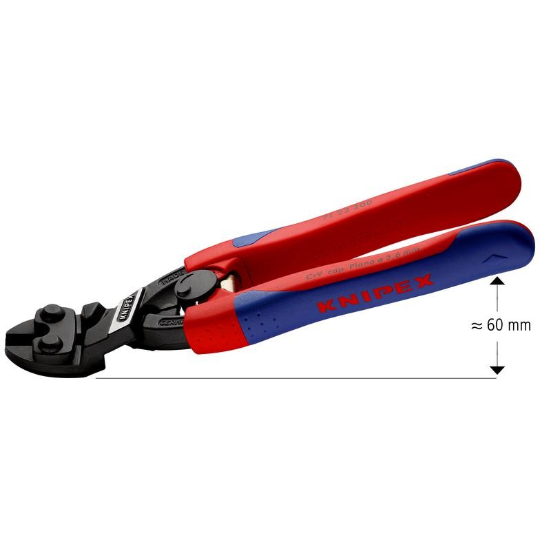 Болторез компактный с пружиной голова 20град. L-200мм Knipex KN-7122200 Болторез компактный с пружиной голова 20град. L-200мм Knipex KN-7122200