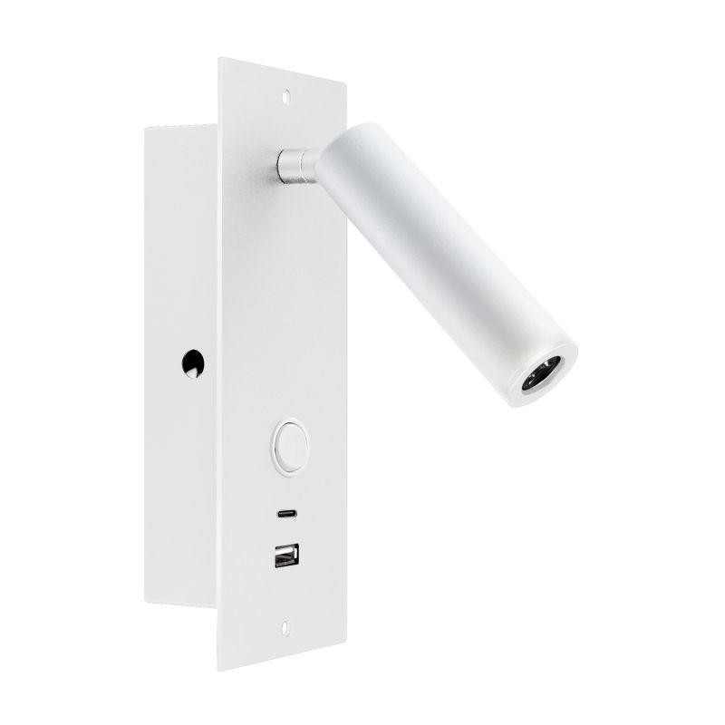 Светильник SP-BED-CHARGE-BUILT-S80х230-3W Warm3000 WH 20 deg 230В USB-A USB-C IP20 металл Arlight 046881 Светильник SP-BED-CHARGE-BUILT-S80х230-3W Warm3000 WH 20 deg 230В USB-A USB-C IP20 металл Arlight 046881