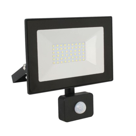 Прожектор светодиодный с датчиком LFL-5002S C02 50Вт 230В 6500К черн. Ultraflash 13331